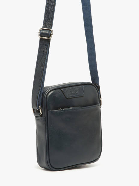 Sac BandouliÃ¨re Flandres Cuir Etrier Bleu flandres EFLA729M vue secondaire 2
